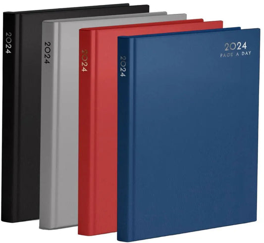 2024 Daily/Weekly Planner in A4, A5, & A6 Sizes - Hardback Casebound with Durable Cover