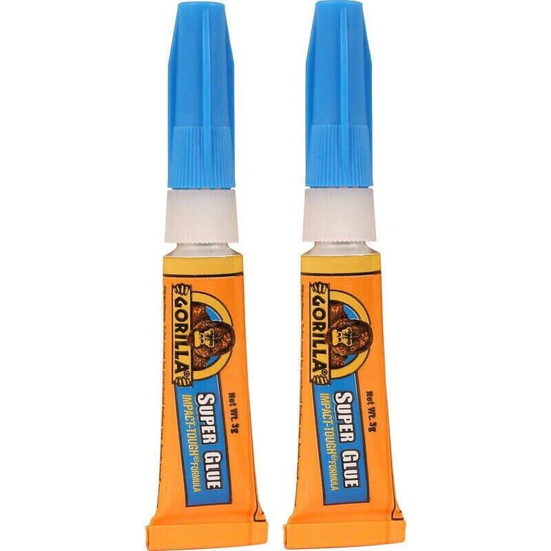 Gorilla Super Glue 3g Tubes - Impact Tough Multiuse Strong Adhesive Fast Set