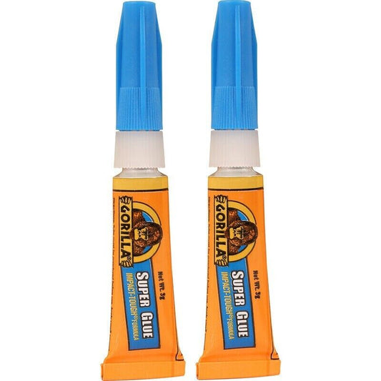 Gorilla Super Glue 3g Tubes - Impact Tough Multiuse Strong Adhesive Fast Set