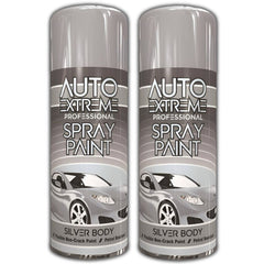 2 x 400ml Silver Alloy Wheel Spray Paint Aerosol Auto Car Lacquer Restore Metal