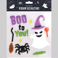 Halloween Character Gel Clings Window Stickers - Assorted Spooky Decorations