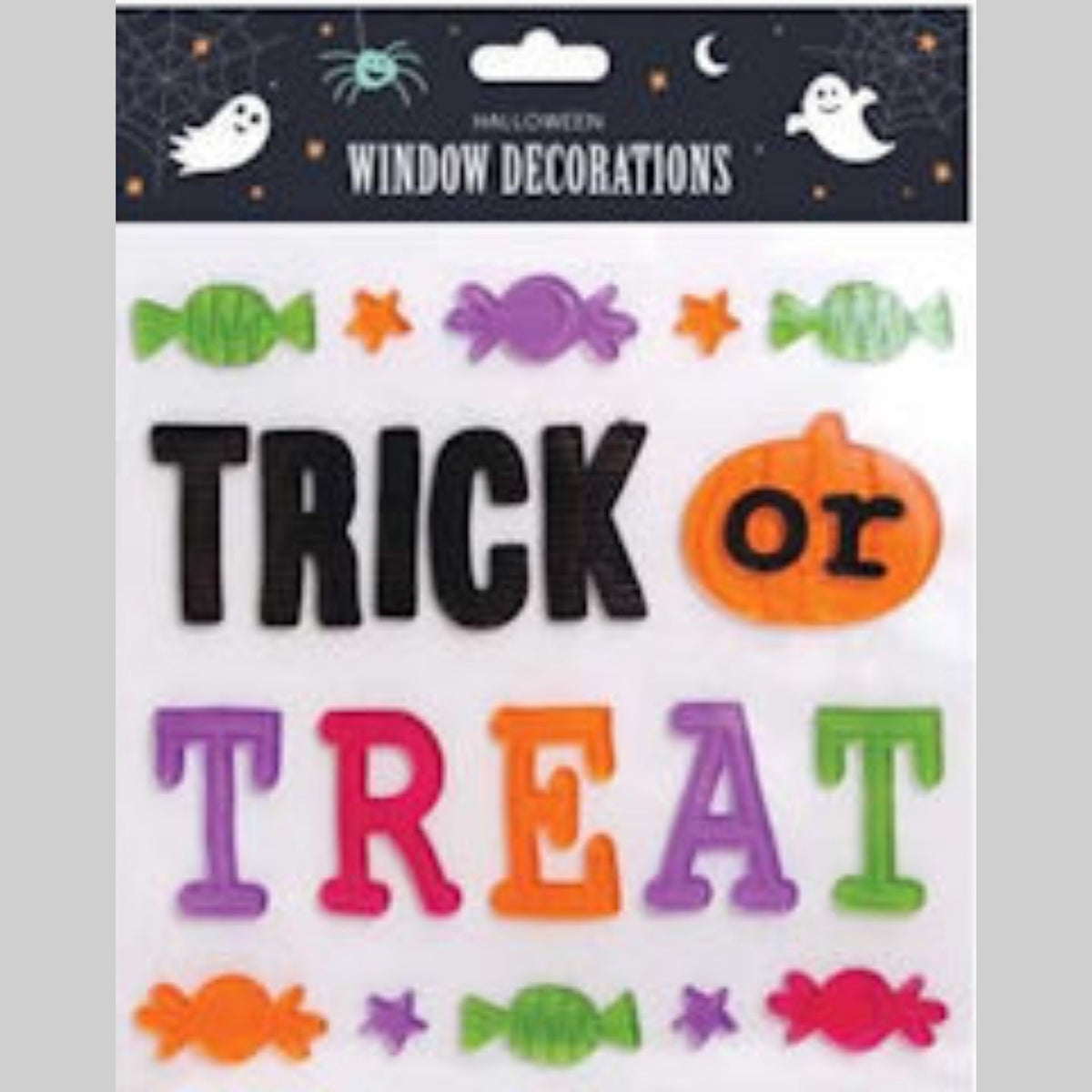 Halloween Character Gel Clings Window Stickers - Assorted Spooky Decorations