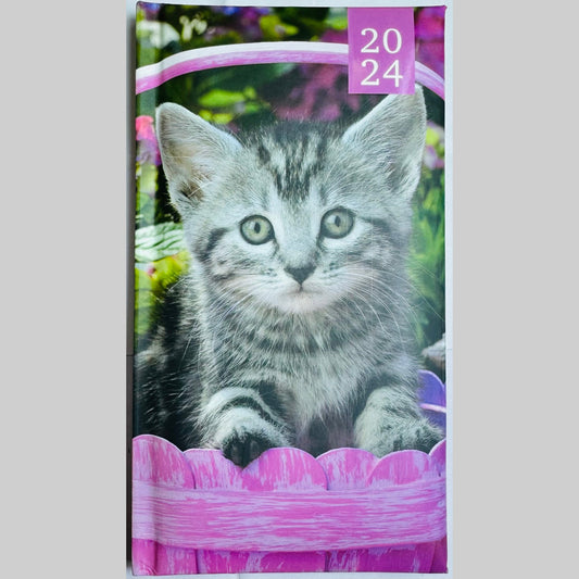 2024 Week to View/WTV Luxury Personalised Cute Pet/Kitten/Puppy Print Diary