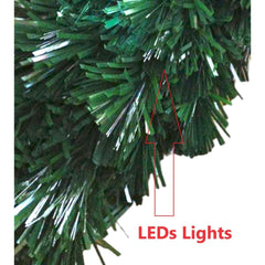 5FT Pre-Lit Christmas Tree with Fibre Optic LED Lights and Star Topper - 180 Tips and 180 LEDs - Perfect for Christmas Decoration