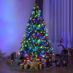 5FT Pre-Lit Christmas Tree with Fibre Optic LED Lights and Star Topper - 180 Tips and 180 LEDs - Perfect for Christmas Decoration