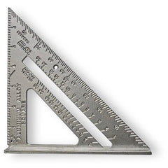 6'' New Aluminium Speed Square Roofing Rafter Triangle Angle Guide with 12 Carpenter Pencils