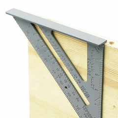 6'' New Aluminium Speed Square Roofing Rafter Triangle Angle Guide with 12 Carpenter Pencils