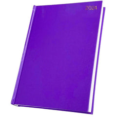 2024 A5 Week To View/WTV Luxury Executive Diary With Hardback Padded Cover