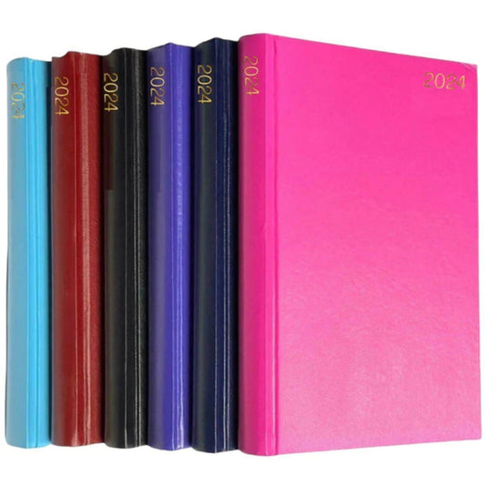 2024 A5 Week To View/WTV Luxury Executive Diary With Hardback Padded Cover