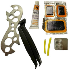 10pc Bicycle/Bike/Cycle Puncture Repair Portable Tool Kit Including Inner Tube Patch And Glue