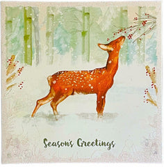 Pack of 10 Luxury Personalised Minted Christmas Cards - Festive Glitter/Sparkle/Shimmer with White Envelopes