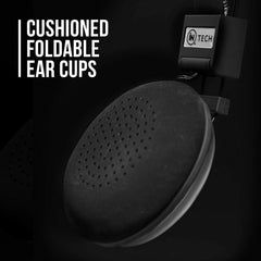 Black Easy Fit Over-Ear Wireless Headphones with Built-In Mic - Perfect Christmas Gift