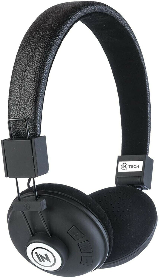 Black Easy Fit Over-Ear Wireless Headphones with Built-In Mic - Perfect Christmas Gift