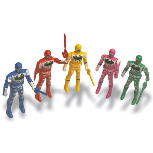 5 Pcs Kids Space Heroes Action Figures in Blister Pack - Party Bag Filler Kandytoys