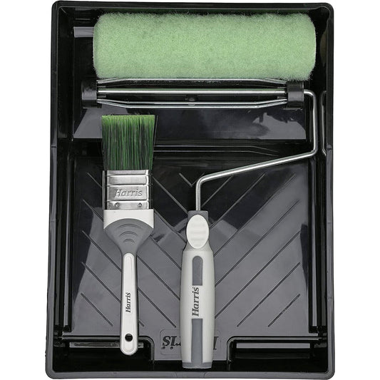 9'' Harris Shed, Fence and Decking Paint Brush Roller Set Complete Tray Kit