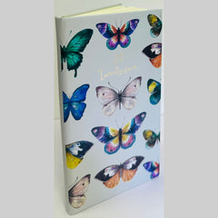 2024 Slim Week To View/WTV Personal Diary Vintage Floral And Butterflies Print Cover With Pen Gift Set