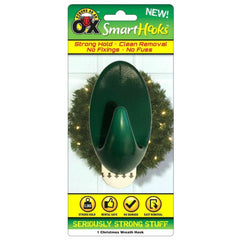 2 x Extra Strong Removable Strip Green Xmas Wreath Door Hanging Hook Mount Holds